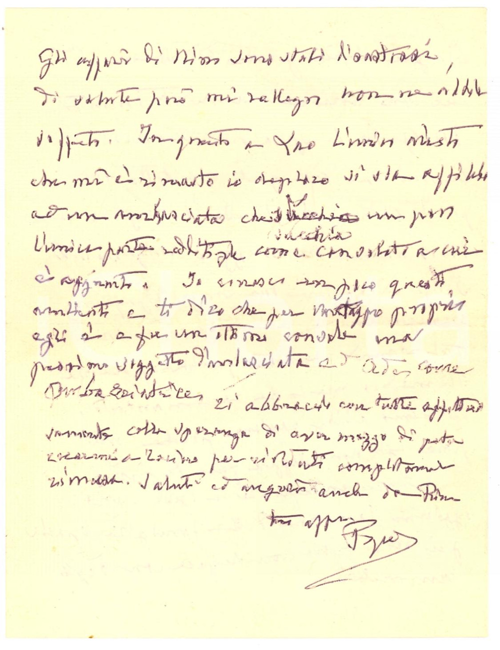 Manoscritto, lettera originale 1955 RONCO BI Luigi CANTONO DI CEVA sofferente per la malattia 1