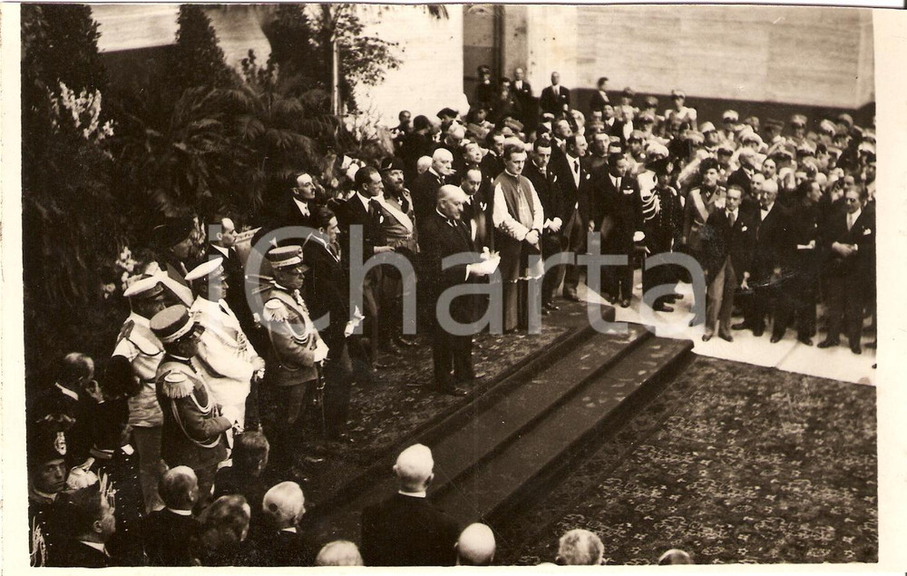 Fotografia d'epoca originale 1931 MILANO Discorso Costanzo CIANO a Stazione Centrale 1