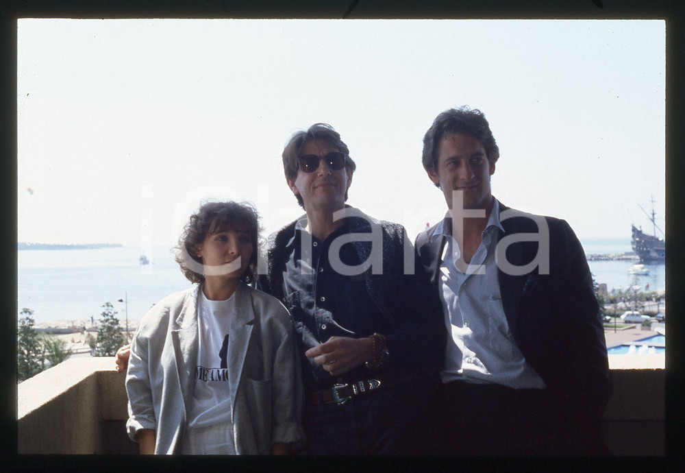 35mm vintage slide* 1987 CANNES Diane KURYS con Peter COYOTE Ritratto (2)