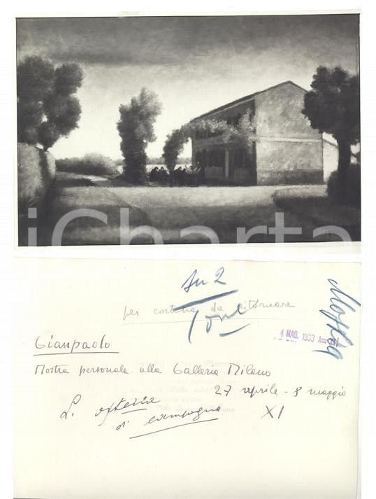 Fotografia d epoca originale 1933 Giampaolo Lazzaro GIANPAOLO L osteria di campagna Foto quadro AUTOGRAFO 1