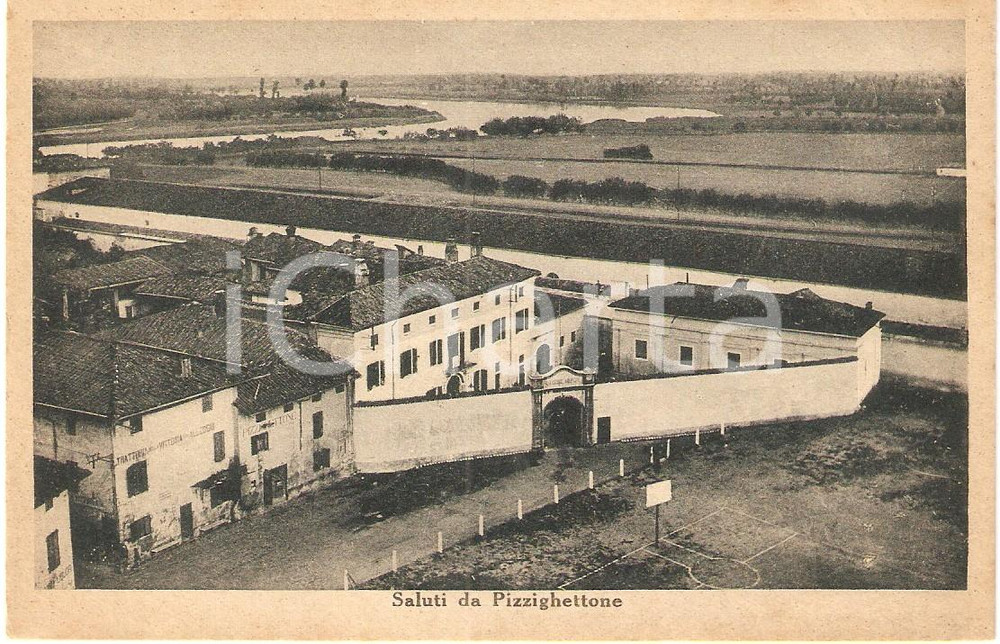 Cartolina originale da collezione 1925 PIZZIGHETTONE CR Reclusorio Militare Trattoria VITTORIA Cartolina FP NV 1