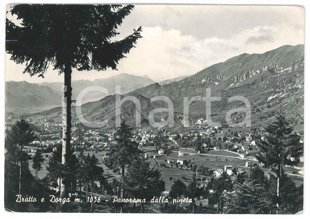 Cartolina originale da collezione 1959 CASTIONE DELLA PRESOLANA Frazione di BRATTO e DORGA Cartolina FG VG 1