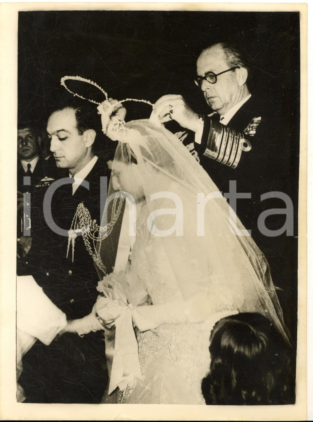 1953 ATHENS King Paul of Greece as best man at marriage STERGIOU - ALEXAKIS
