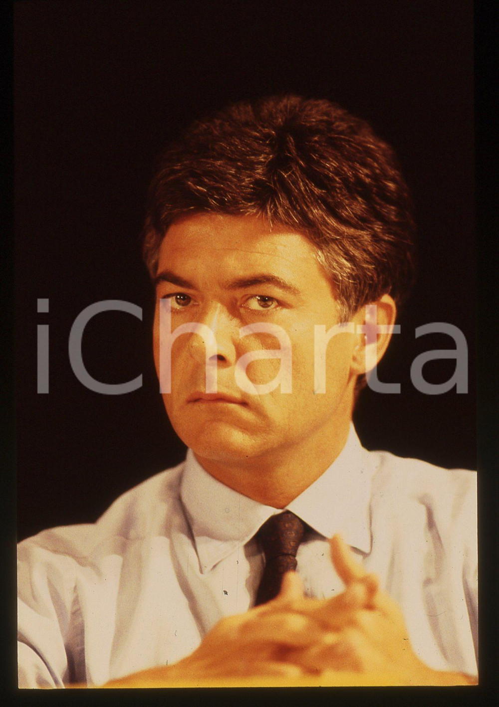 Fotografia d epoca originale 35mm vintage slide 1989 MILANO Claudio MARTELLI Congresso PSI Ansaldo 52 1