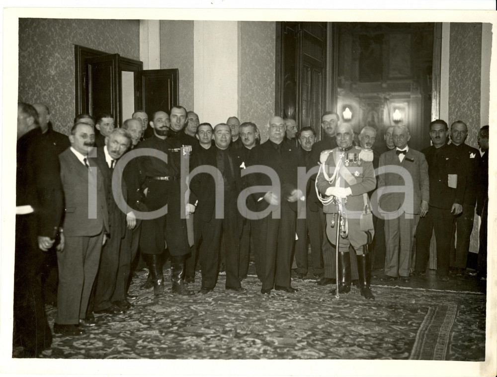 Fotografia d epoca originale 1933 MILANO Anniversario Marcia su ROMA  AutoritÃ  Salone Consulta Fotografia 1