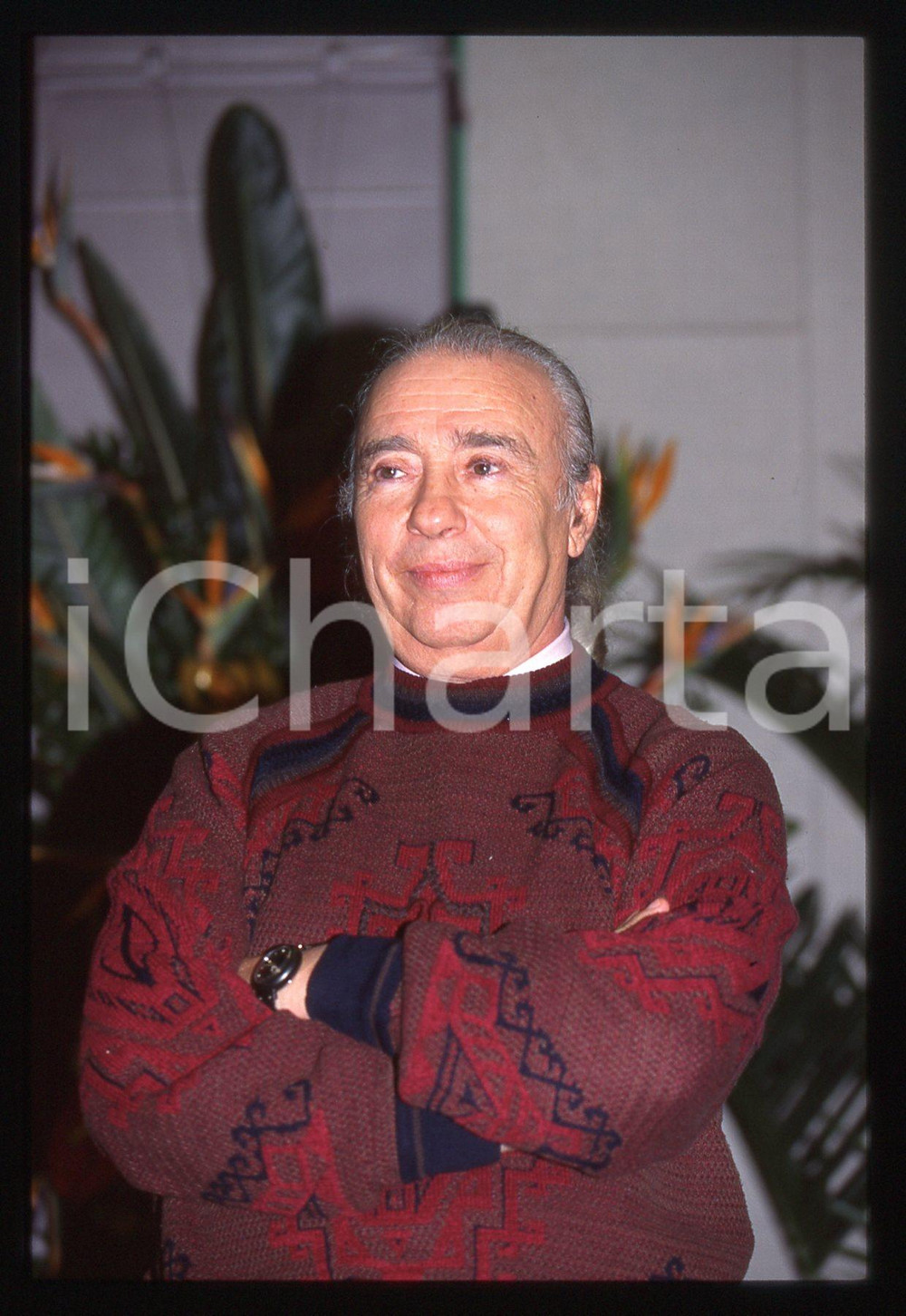 Fotografia d epoca originale 35mm vintage slide 1996 SANREMO Umberto BINDI Ritratto del cantante 4 1