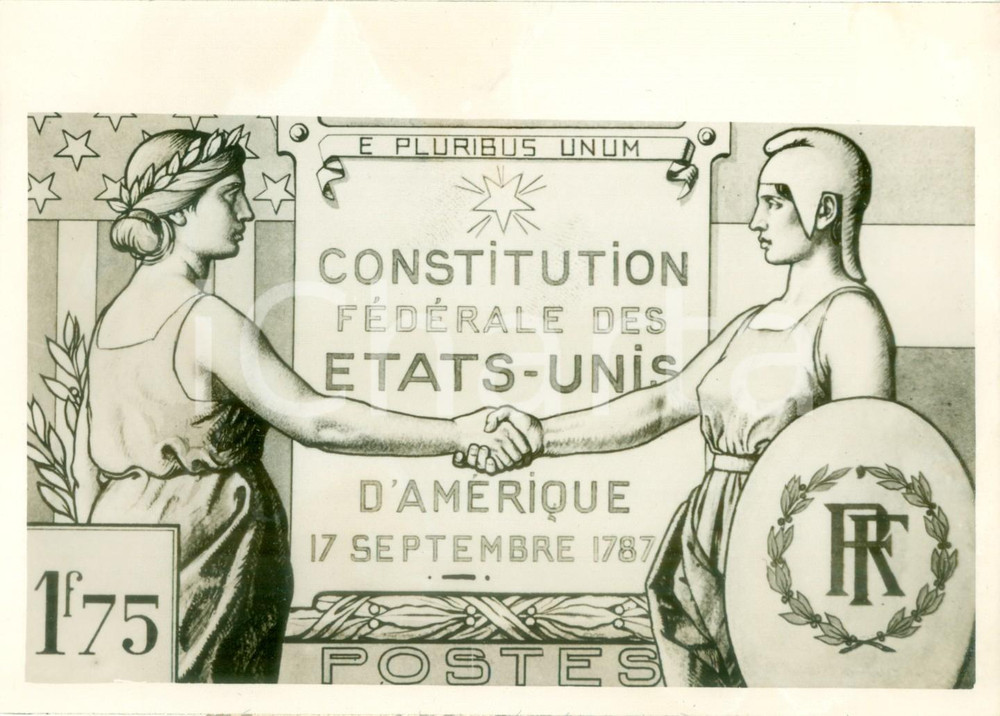 Fotografia d epoca originale 1937 PARIS 150Â° anniversario della Costituzione degli STATI UNITI Fotografia 1