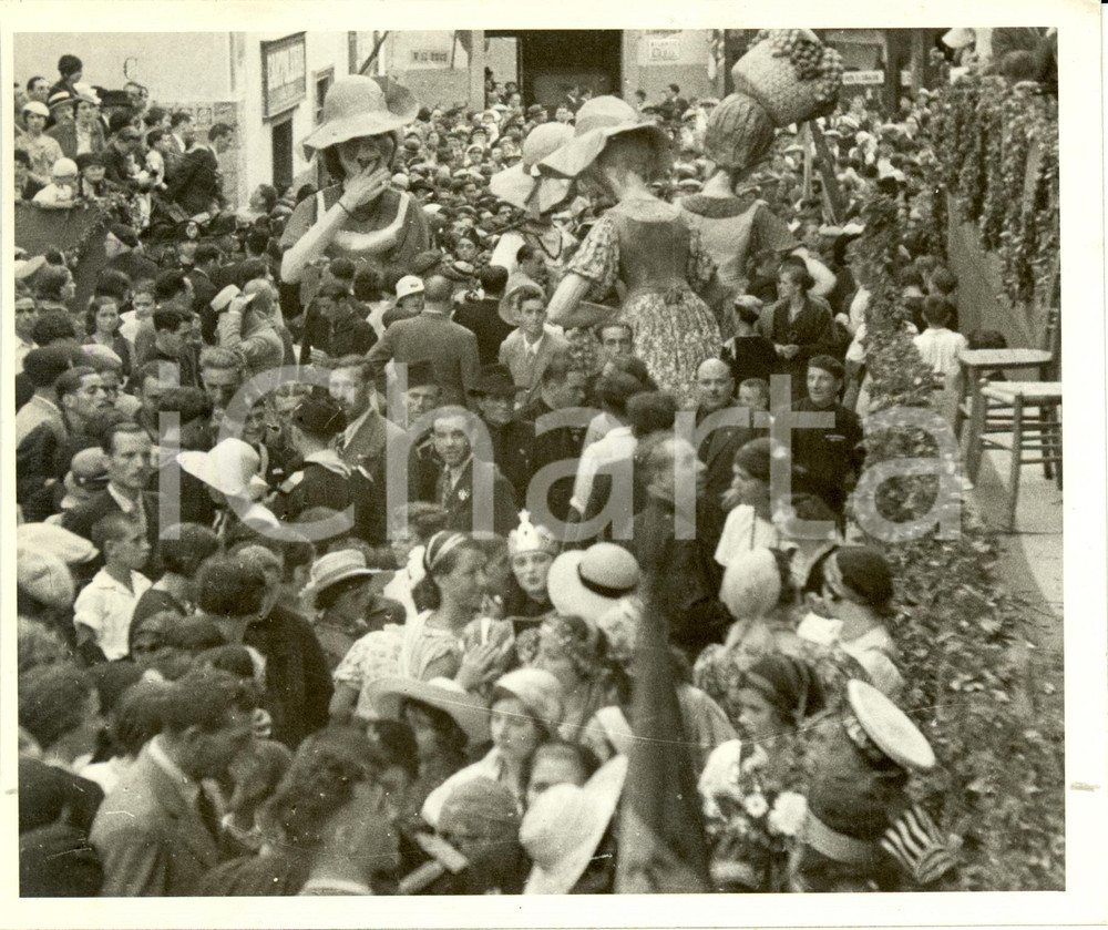 Fotografia d epoca originale 1933 PORTOFERRAIO LI Grande folla alla FESTA DELL UVA Fotografia 1