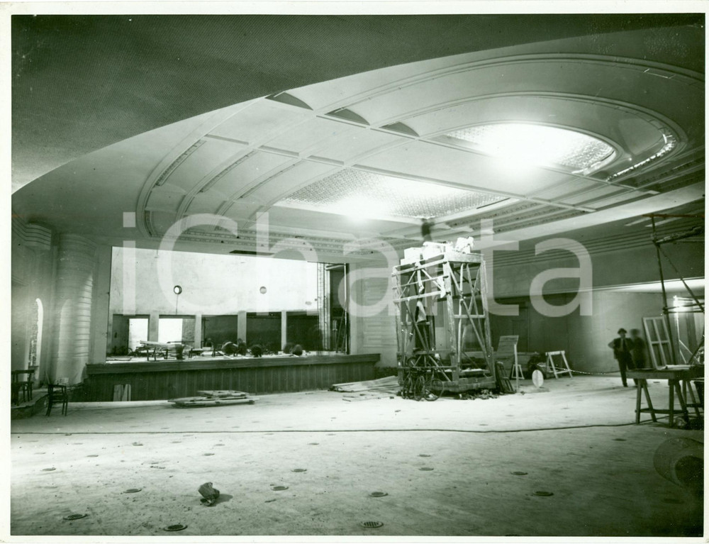 Fotografia d'epoca originale 1938 MILANO La costruzione della sala del TEATRO NUOVO *Fotografia 1
