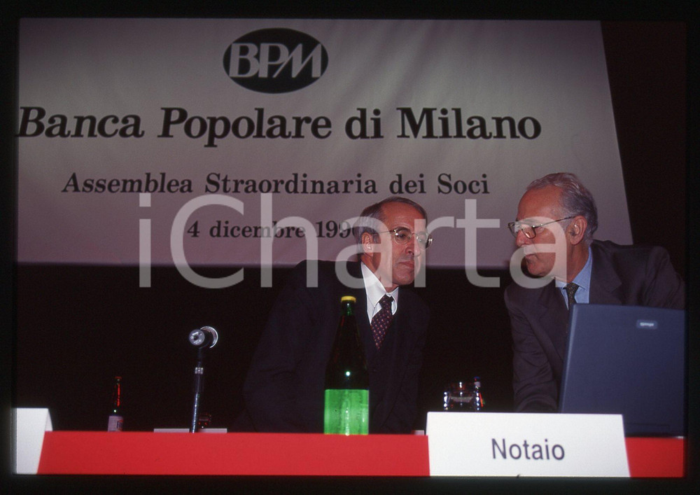 35mm vintage slide* 1996 MILANO Francesco CESARINI assemblea dei soci BPM (2)
