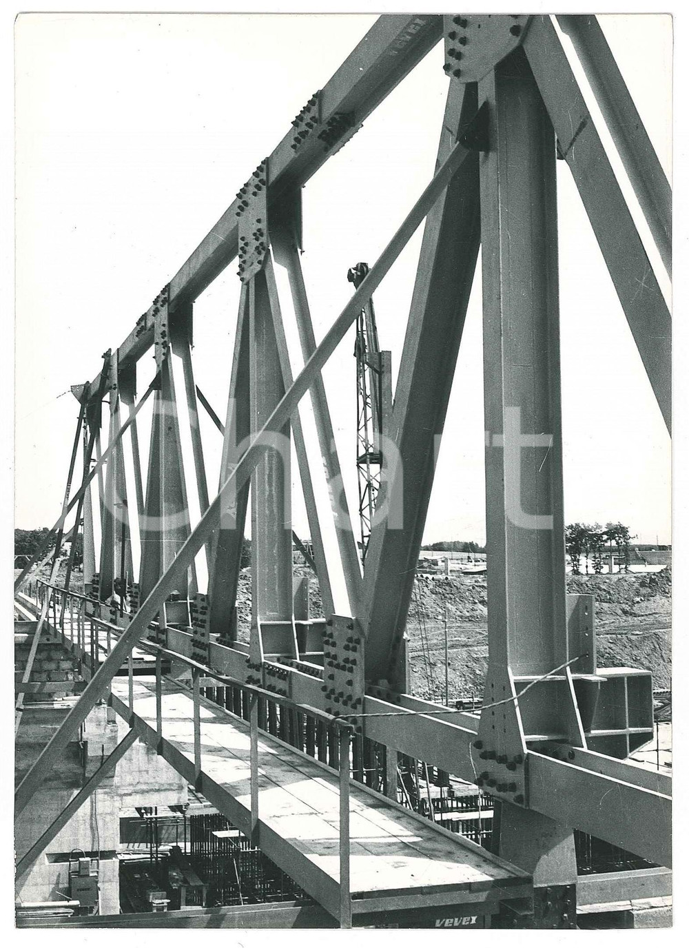 Fotografia d epoca originale 195558 GINEVRA Costruzione del CERN  Cantiere  Foto 13x18 cm 3 1