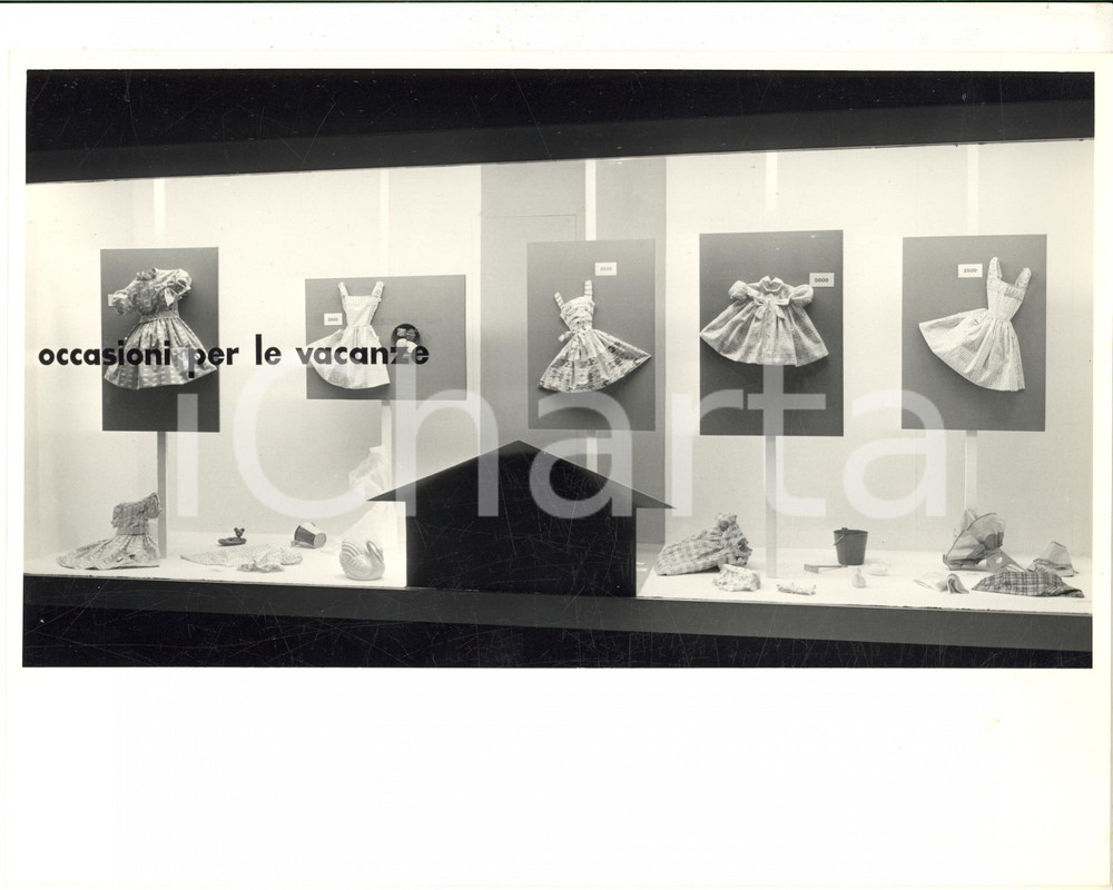 1961 GENOVA PICCAPIETRA Nuova sede RINASCENTE - Vetrina occasioni vacanze *Foto