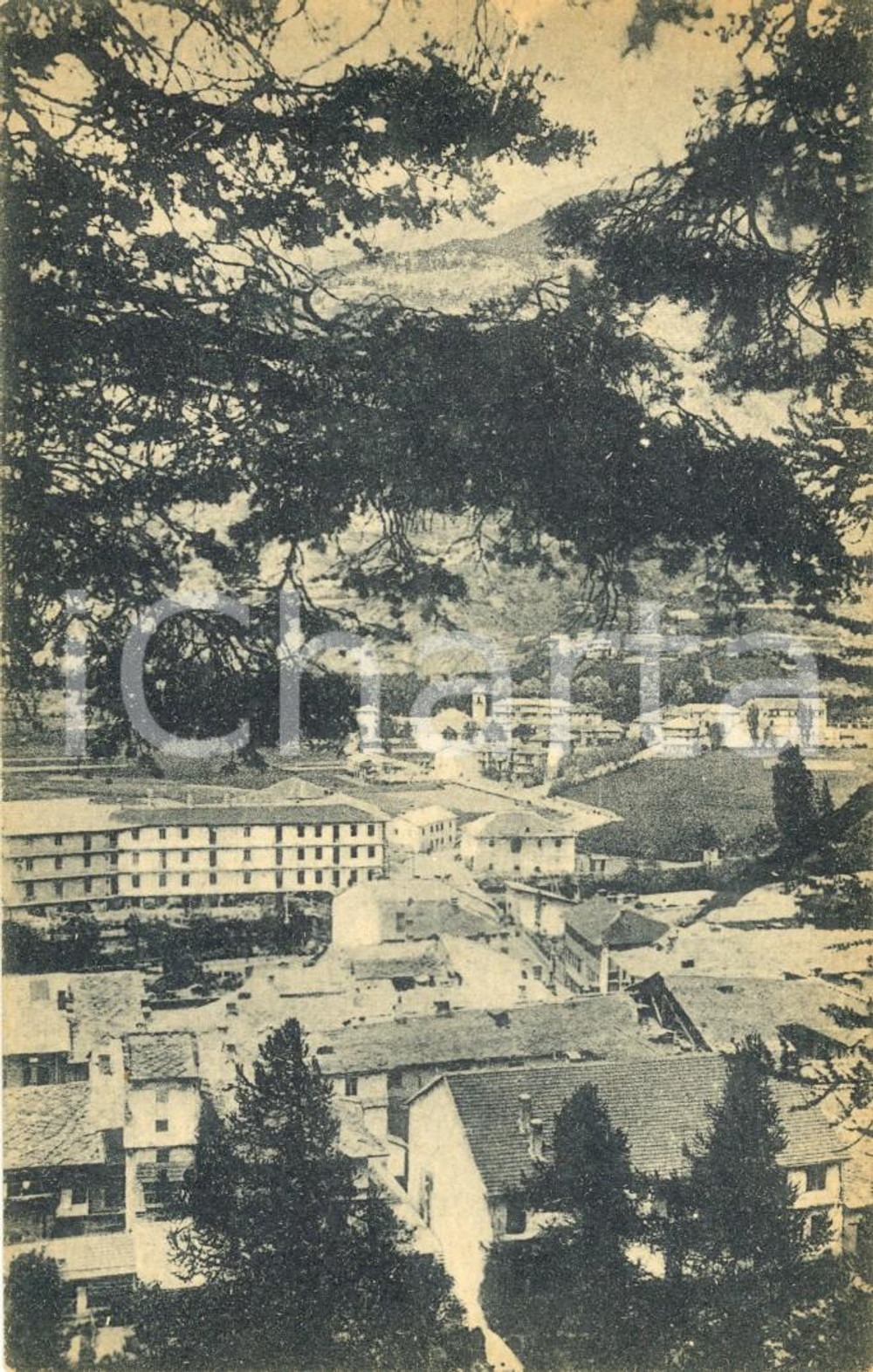 Cartolina originale da collezione 1915 ca SAUZE D'OULX (TO) Panorama del paese *Cartolina postale FP NV 1