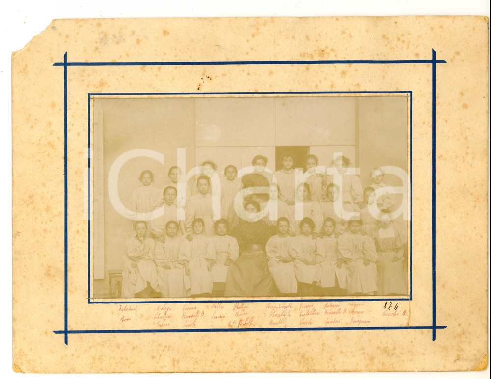 Fotografia d epoca originale 1920 ca MILANO ? Bambine di una classe elementare Fotografia 25x20 cm 1