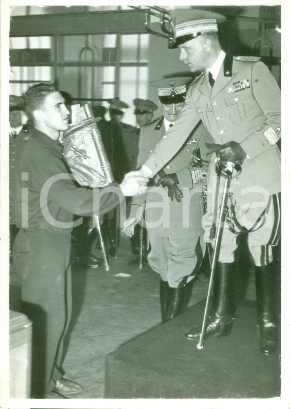Fotografia d epoca originale 1939 MILANO Premiazione delle gare fra scuole militari Fotografia 1