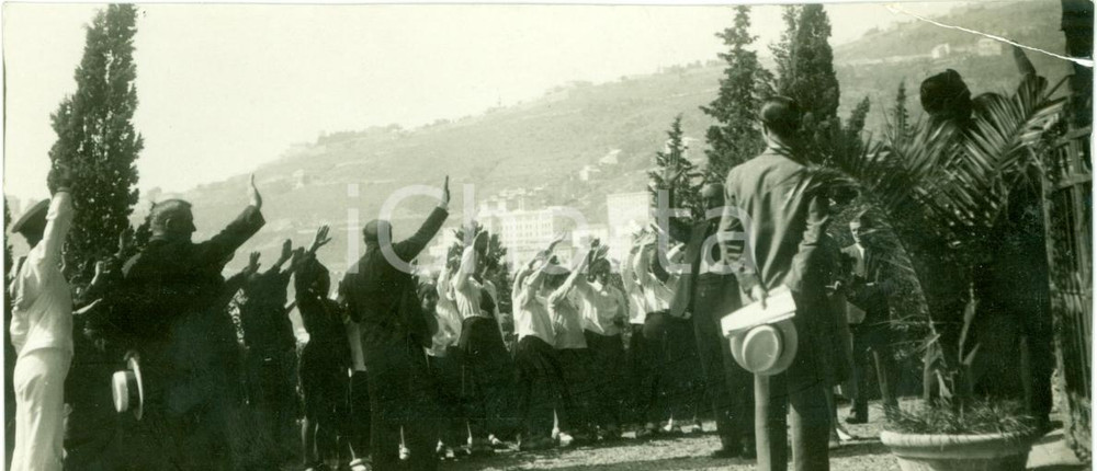 Fotografia d epoca originale 1933 GENOVA Onoranze a tomba di MAZZINI al Cimitero di STAGLIENO Fotografia 1