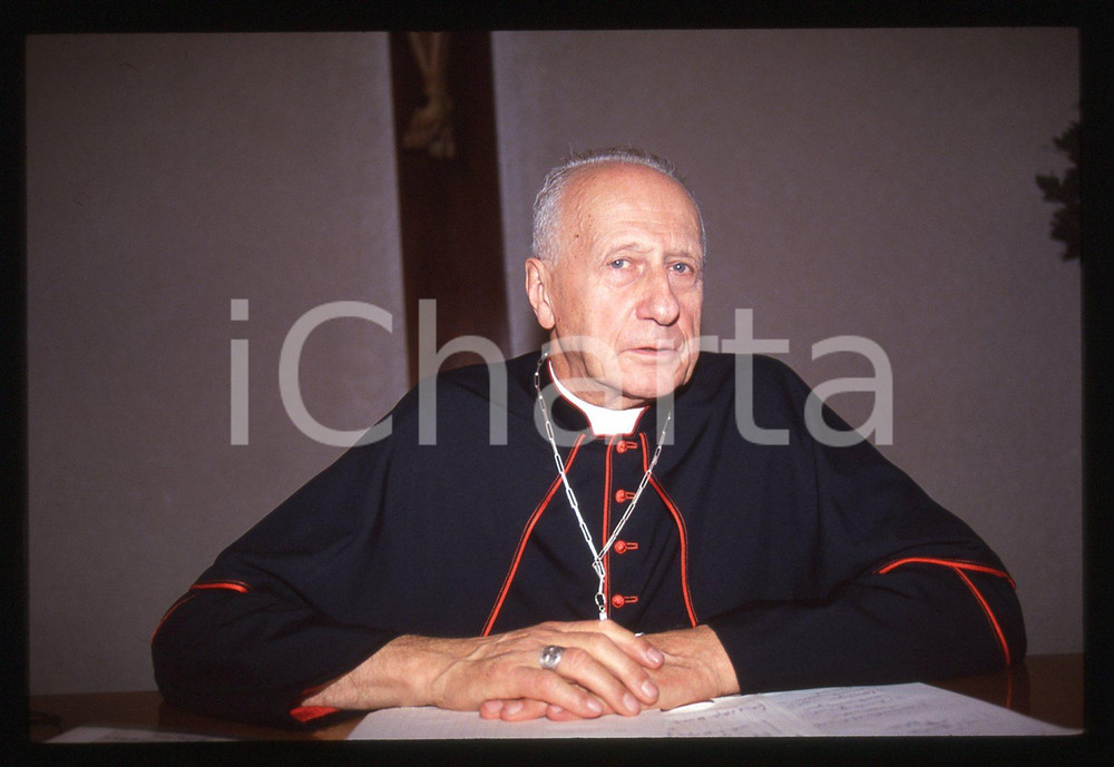 35mm vintage slide* 1990 ca VATICANO Roger ETCHEGARAY ritratto del cardinale (7)