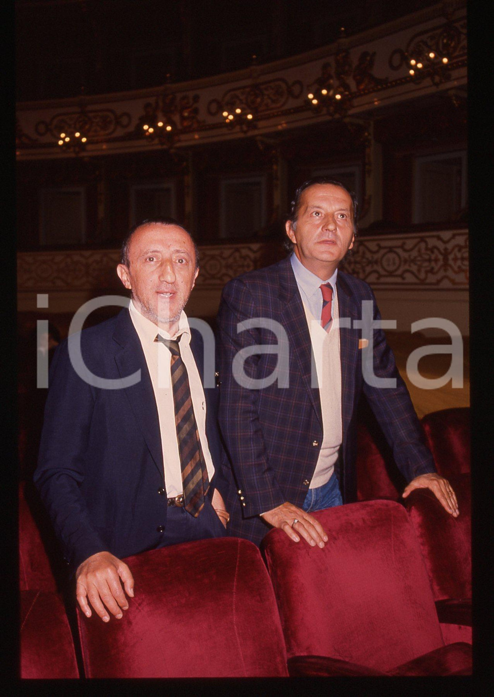 Fotografia d epoca originale 35mm vintage slide 1990ca COSTUME Carlo DELLE PIANE e Piero SCHIVAZAPPA 1 1
