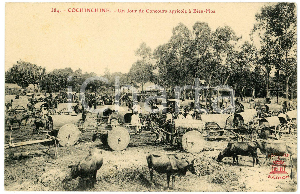 1910 ca VIETNAM COCHINCHINE Un jour de concours agricole à BIEN-HOA *Postcard  Cartolina postale d'epoca, non viaggiata.CONDIZIONI: G FORMATO: FPEDITORE: A.F. Decoly - Saigon    originale e autentica 1