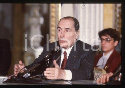 35mm vintage slide* 1990ca POLITICS President of France François MITTERRAND (23)