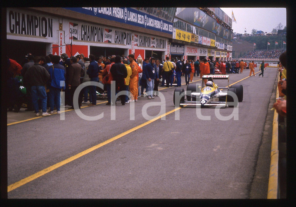 35mm vintage slide* 1988 GP SAN MARINO Riccardo PATRESE WILLIAMS FW12 ai box 2