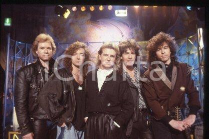 35mm vintage slide* 1987 ca ITALY Canadian rock band GLASS TIGER (15)