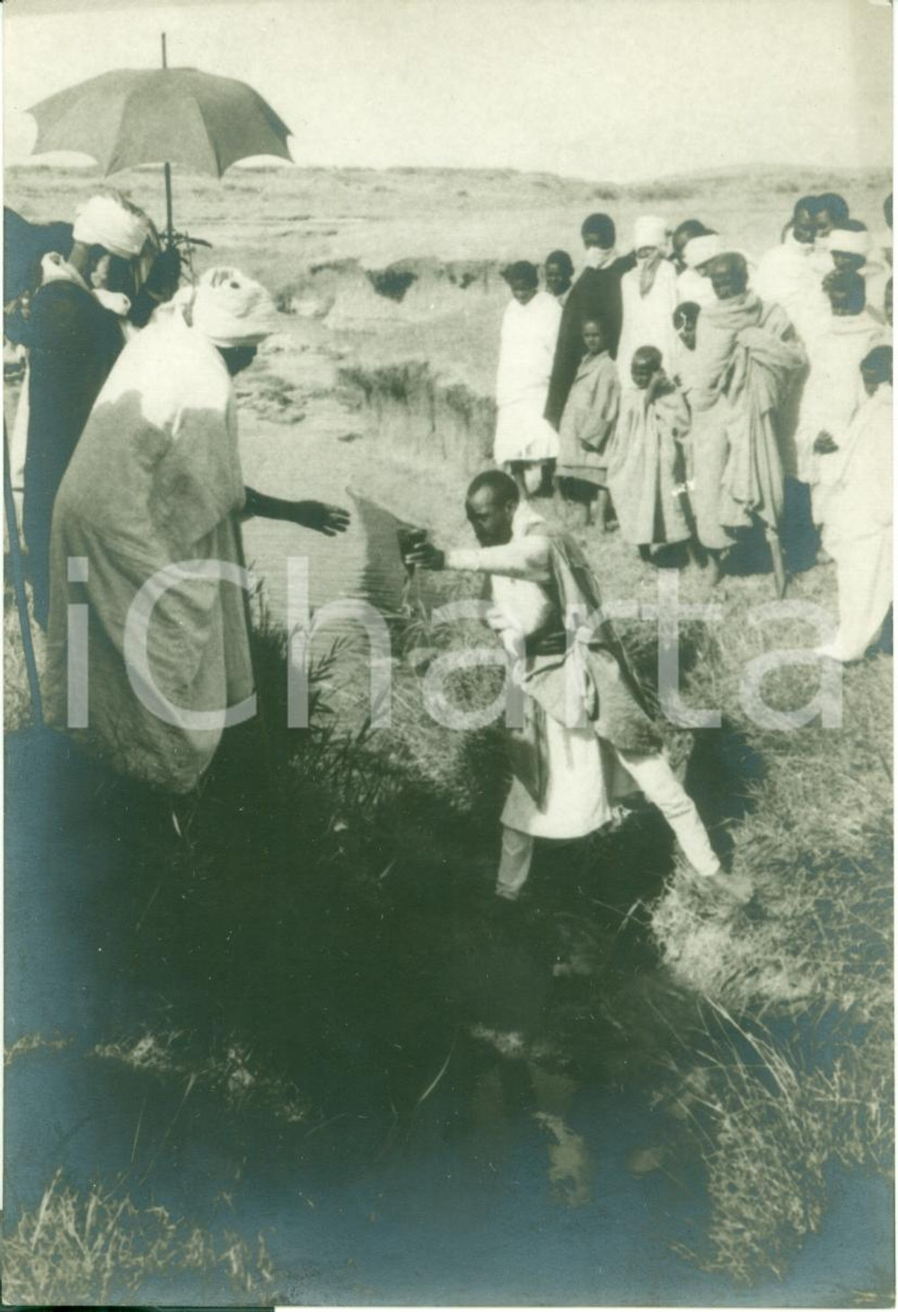 Fotografia d epoca originale 1937 ETIOPIA A.O.I. La cerimonia del battesimo copto Fotografia 1