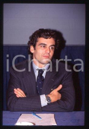 Francesco IACONO MILANO Conferenza stampa Ritratto 1995  *35 mm vintage slide 14
