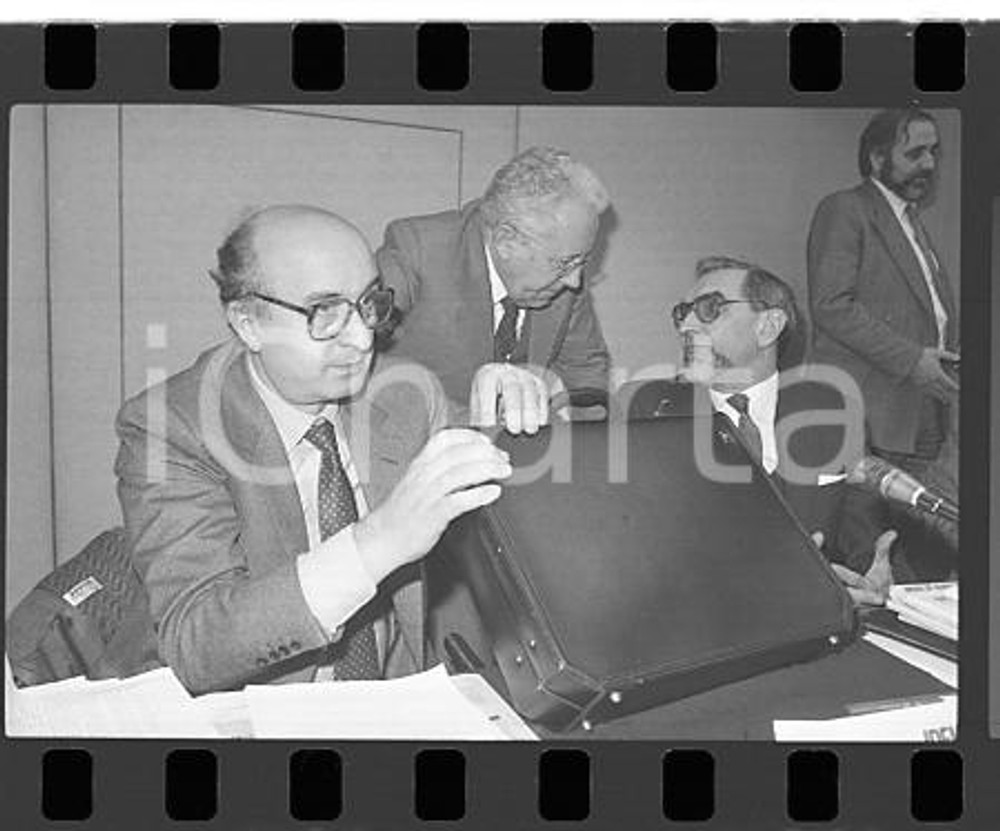 35mm NEGATIVO ORIGINALE*1984 PRE CONGRESSO DC Ciriaco DE MITA Giuseppe GUZZETTI 