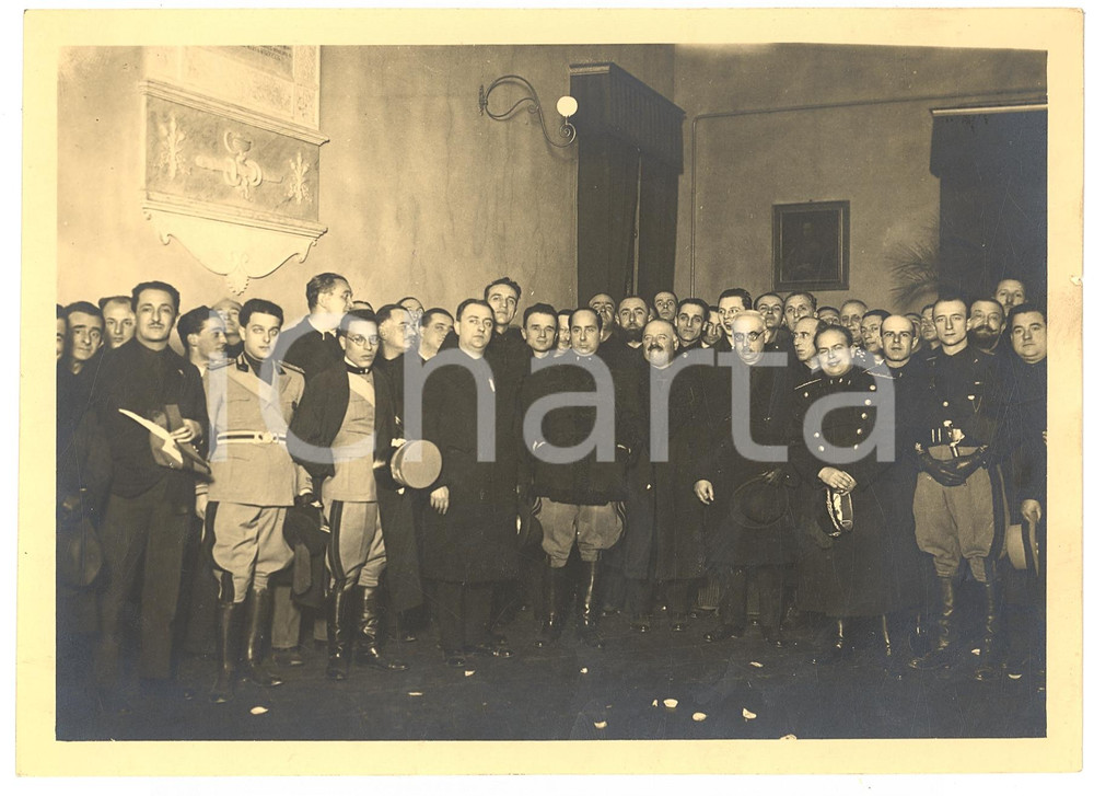 Fotografia d epoca originale 1932 IMOLA BO Achille STARACE ricevuto in Municipio 1