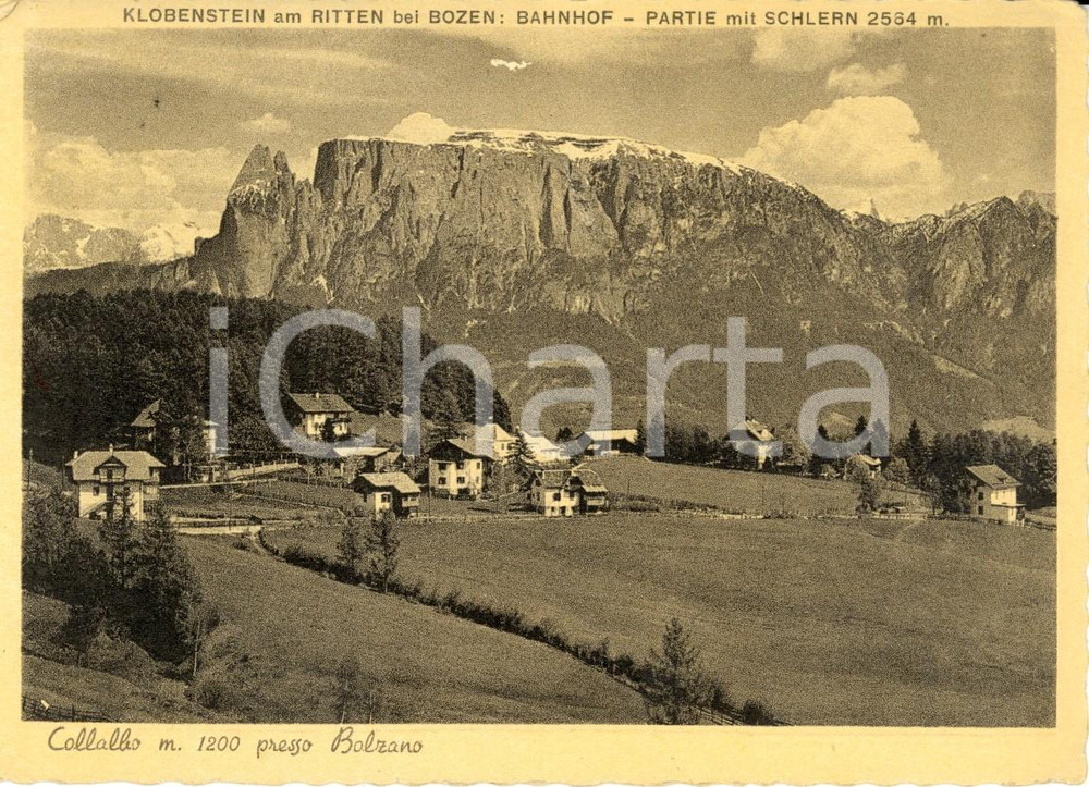 Cartolina originale da collezione 1951 RENON (BZ) Veduta panoramica frazione COLLALBO *Cartolina postale FG VG 1