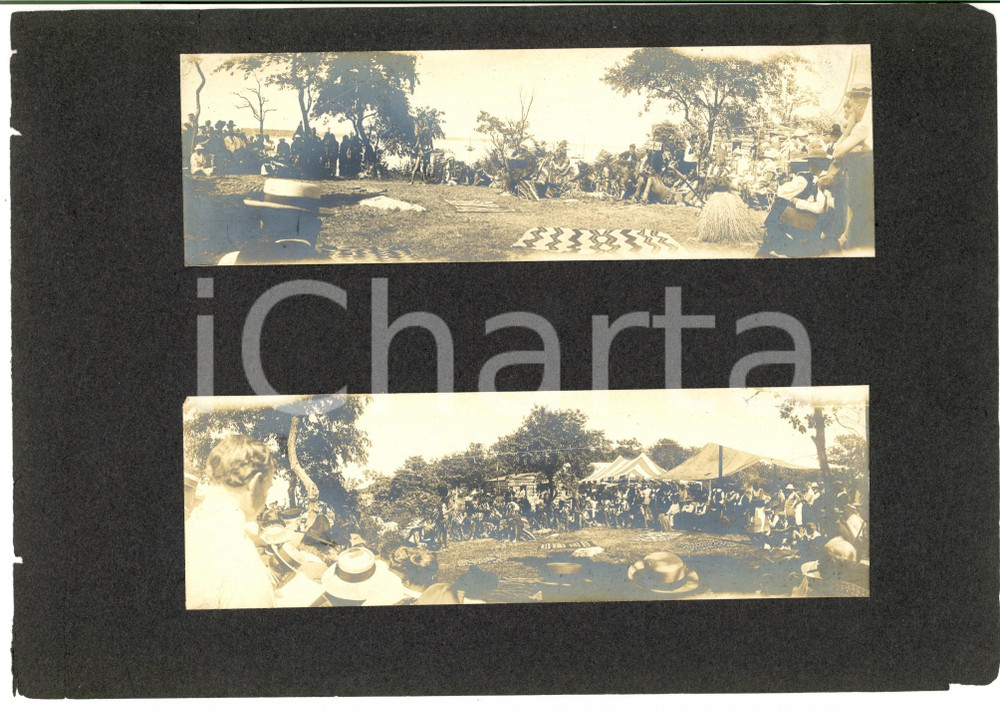 1890 ca USA Fiera in costume storico - Scene con pellerossa *2 Foto RARE