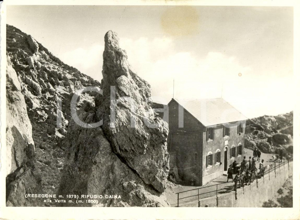 Cartolina originale da collezione 1949 RESEGONE LC Rifugio AZZONI giÃ  DAINA  SocietÃ  Escursionisti Lecchesi NV 1