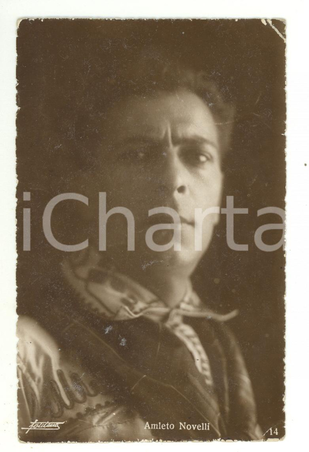 Cartolina originale da collezione 1922 Amleto Novelli  Celebre attore cinema muto 1