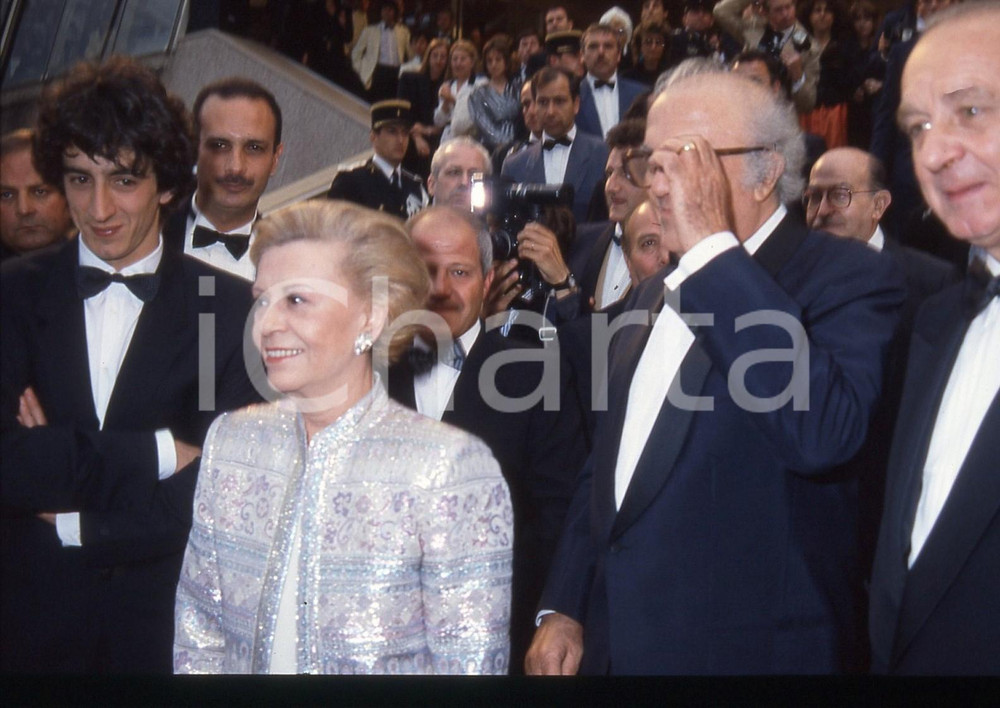 35mm vintage slide* 1987 CANNES Federico FELLINI Sergio RUBINI Ibrahim MOUSSA *6