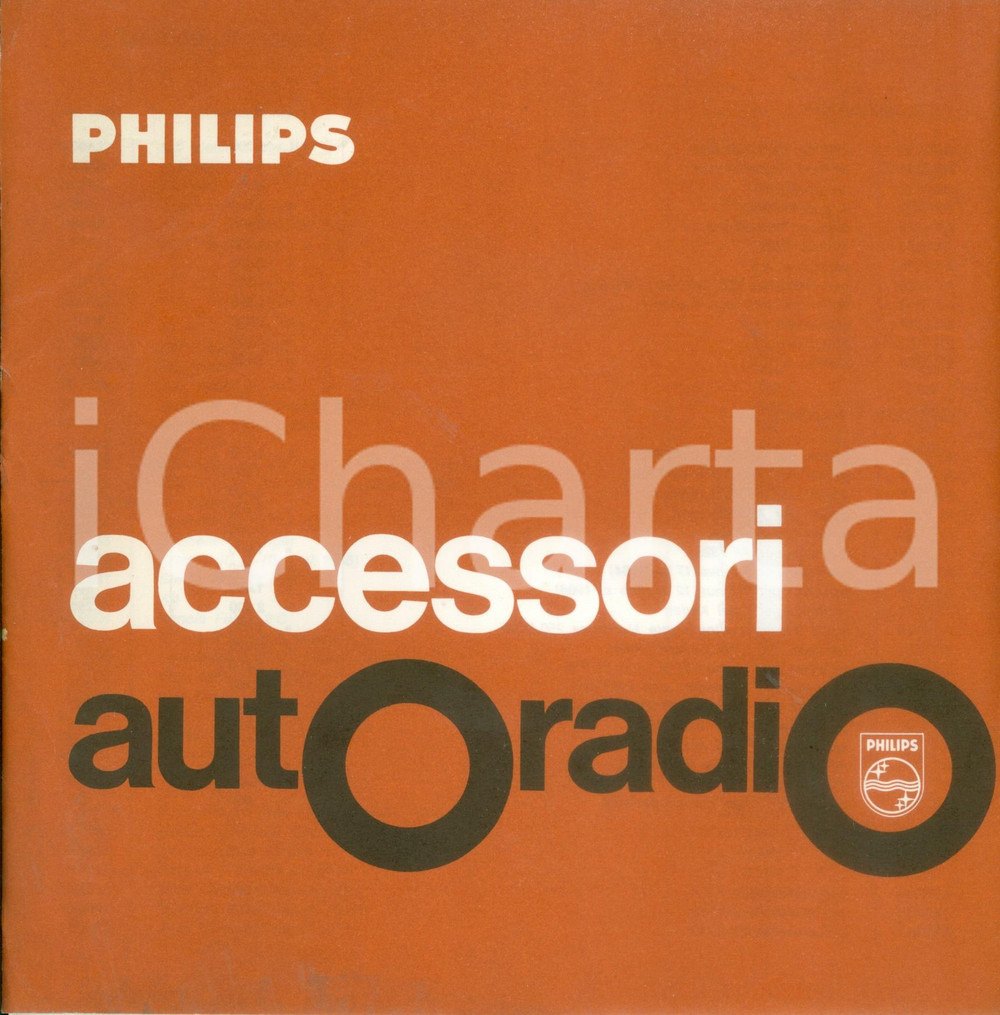 Materiale pubblicitario d’epoca 1967 AUTORADIO PHILIPS Listino prezzi degli accessori Catalogo 1