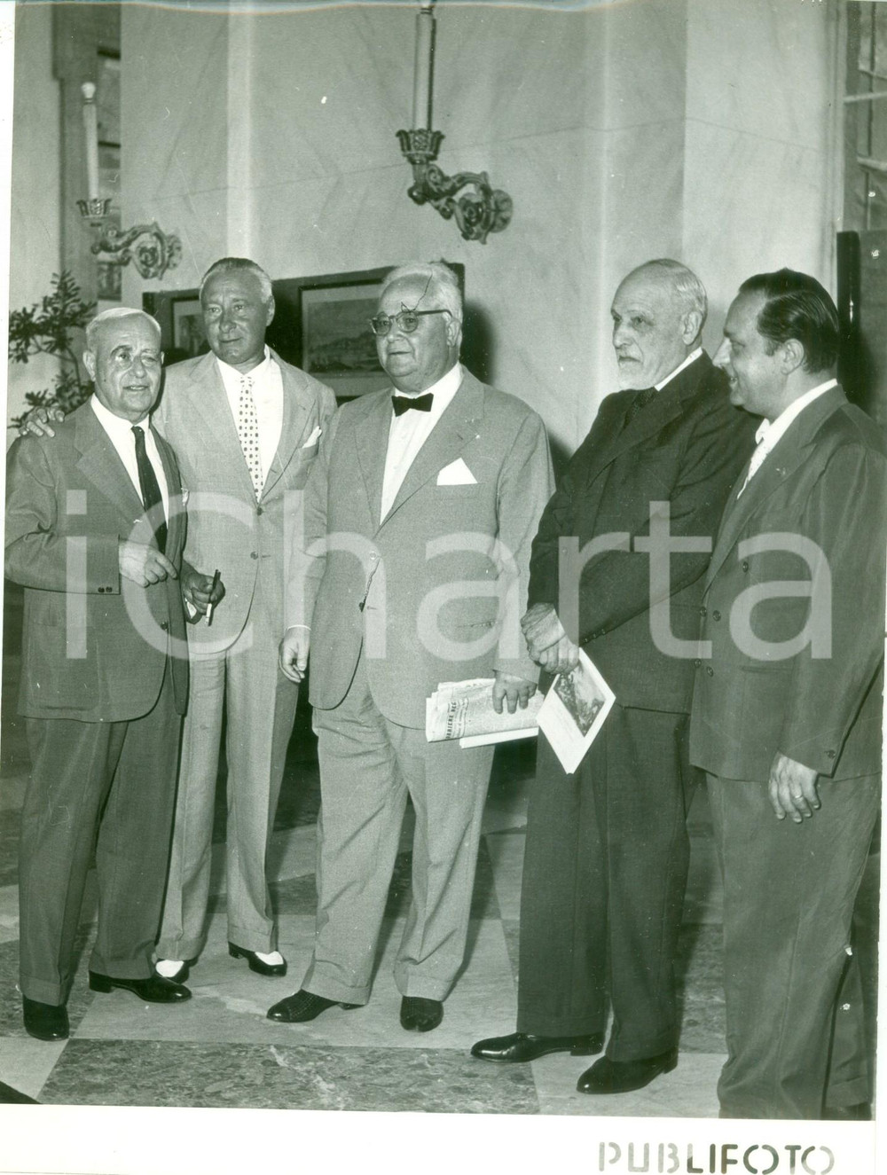 Fotografia d epoca originale 1959 MILANO Francesco FLORA al Primo Convegno Nazionale Cultura GioventÃ¹ Foto 1