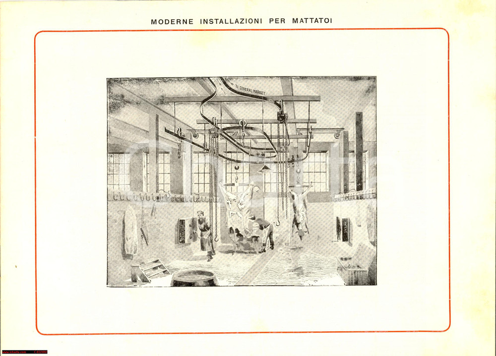 Materiale pubblicitario d’epoca 1905 SCHWARZ GENOVA  MACCHINARI PER MATTATOI Opuscolo pubblicitario 1