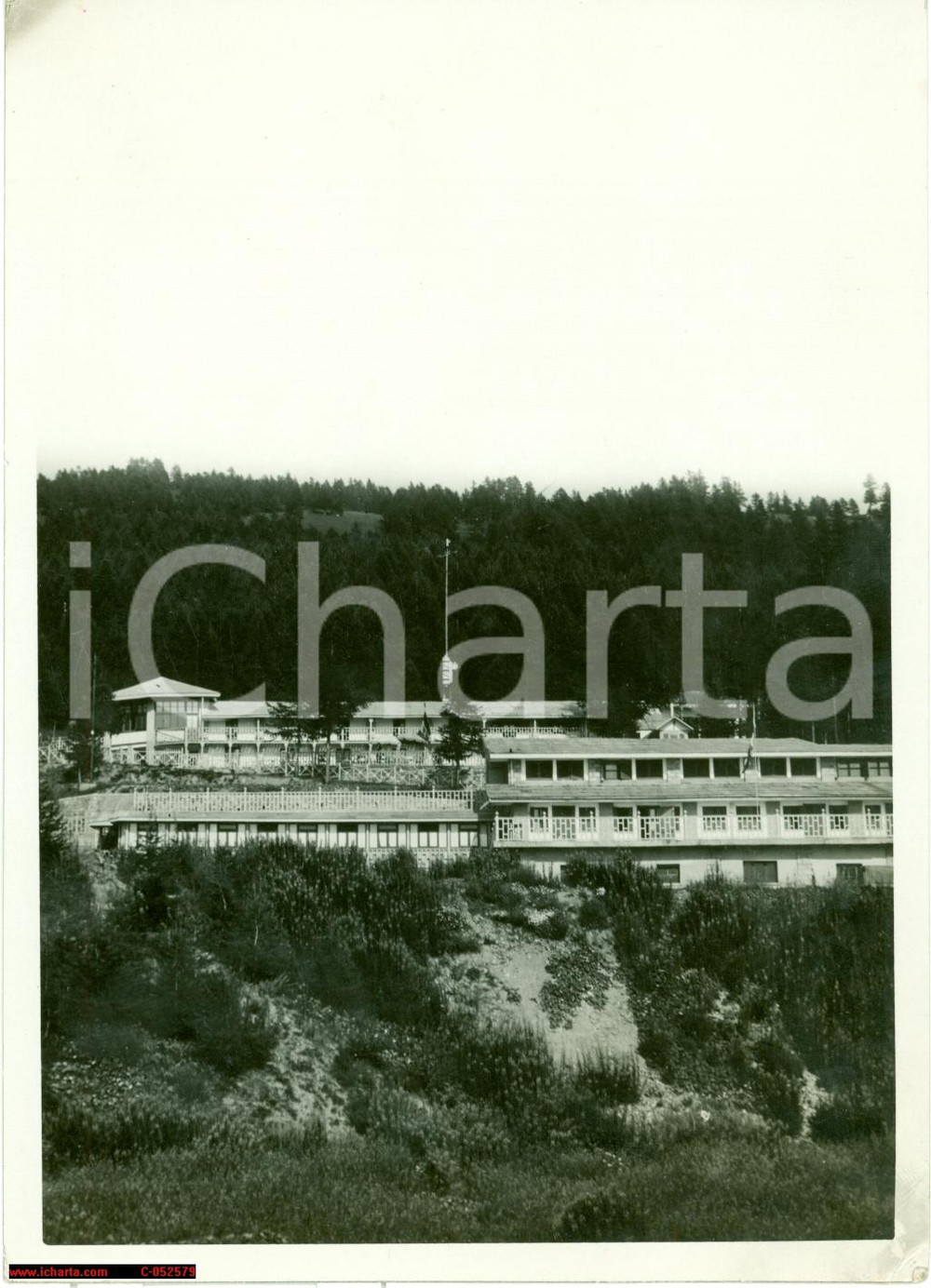 Fotografia d'epoca originale 1938 BARDONECCHIA (TO) Colonia ferroviaria ROCHEMOLLES 1