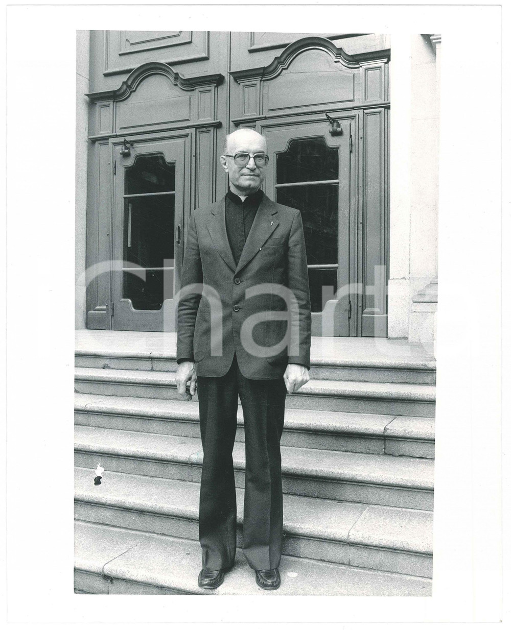 Fotografia d epoca originale 1980 ca Diocesi di MILANO  Monsignor Pasquale MACCHI  Foto 20x25 cm 1