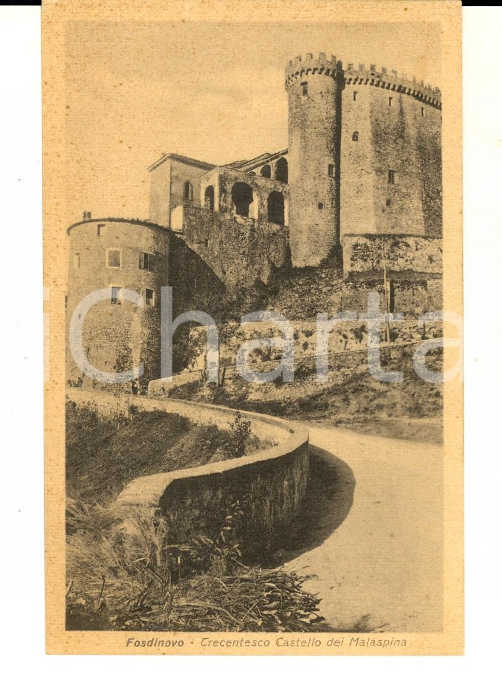 Cartolina originale da collezione 1930 ca FOSDINOVO MS Trecentesco castello dei MALASPINA Cartolina FP NV 1
