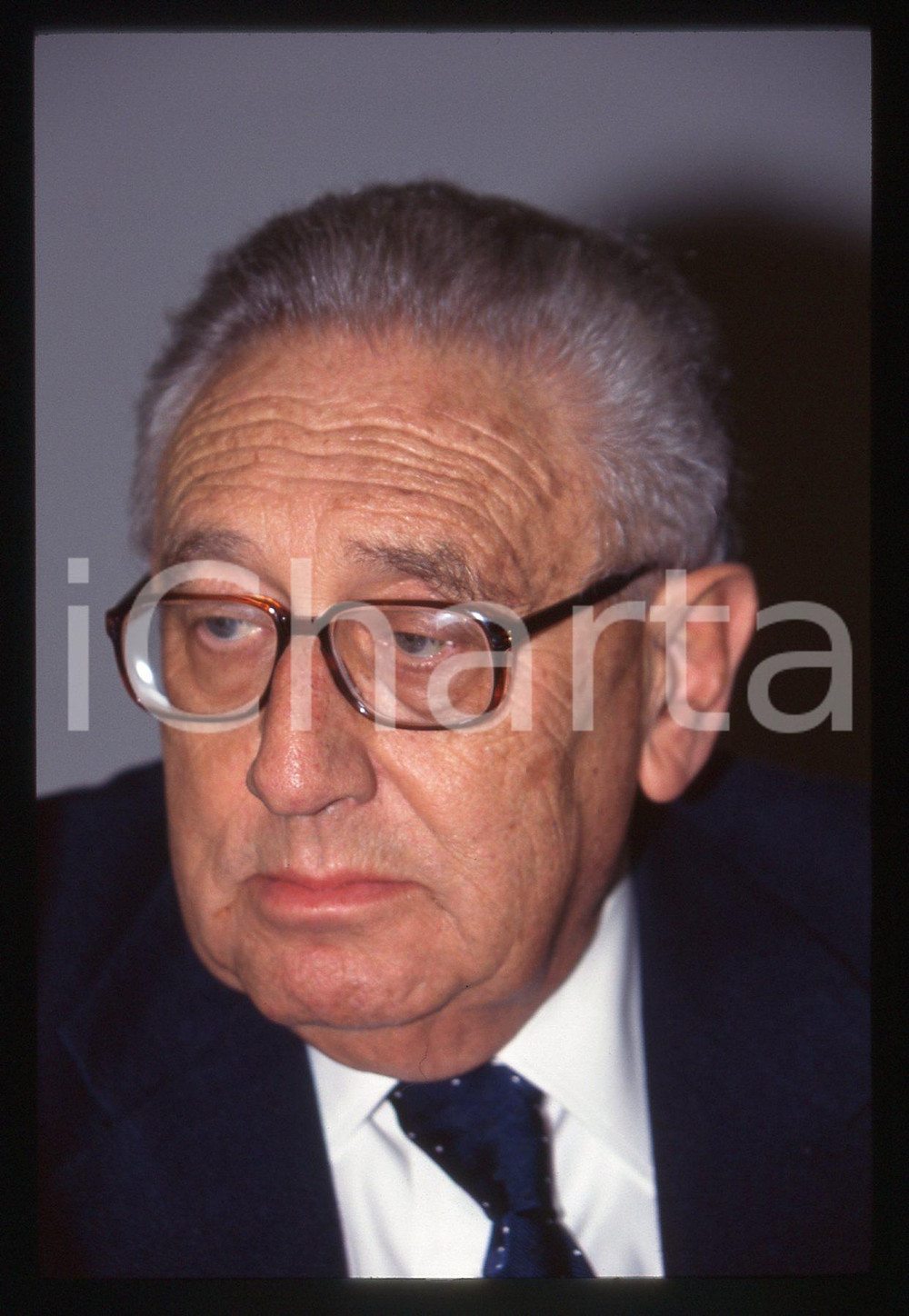 35mm vintage slide* 1995 ca ITALIA Henry KISSINGER Ritratto del politico USA *24