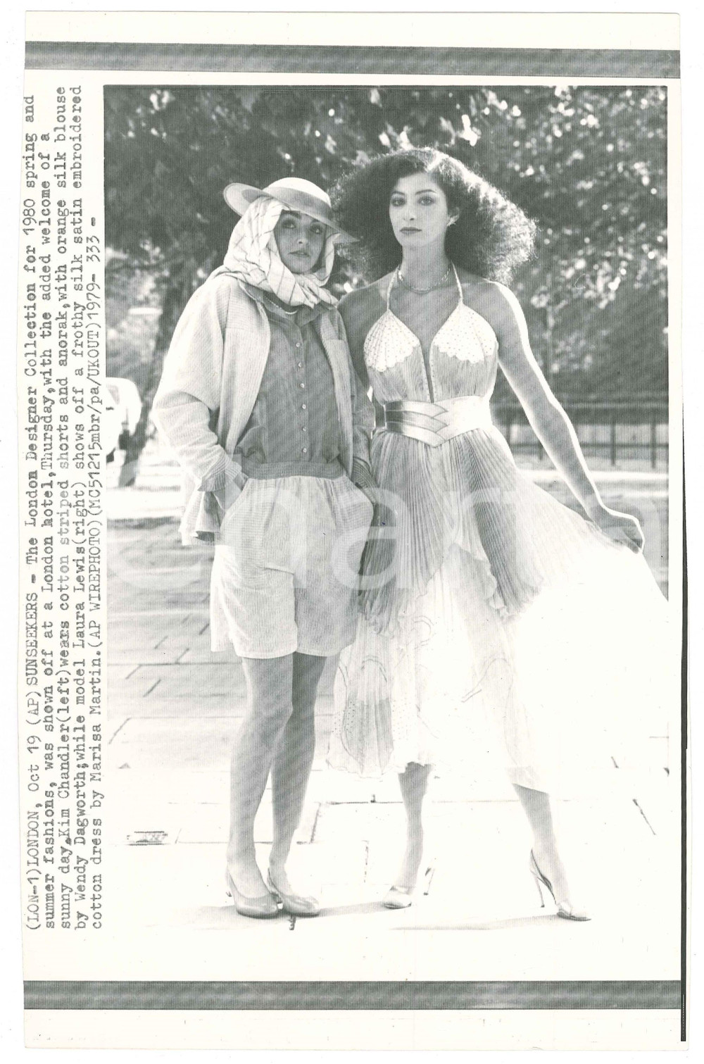 Fotografia d epoca originale 1979 LONDON  FASHION show  London Designer Collection 1980 Telefoto 1