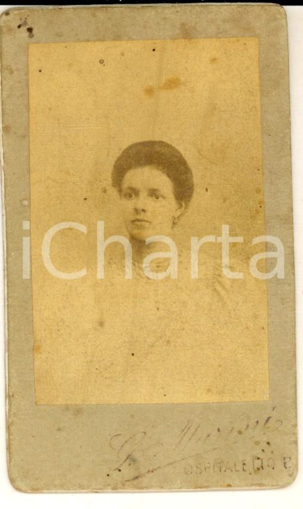 1910 ca OSPITALETTO (BS) Ritratto Giovanna CATTALINI *Foto G. MARINI CDV