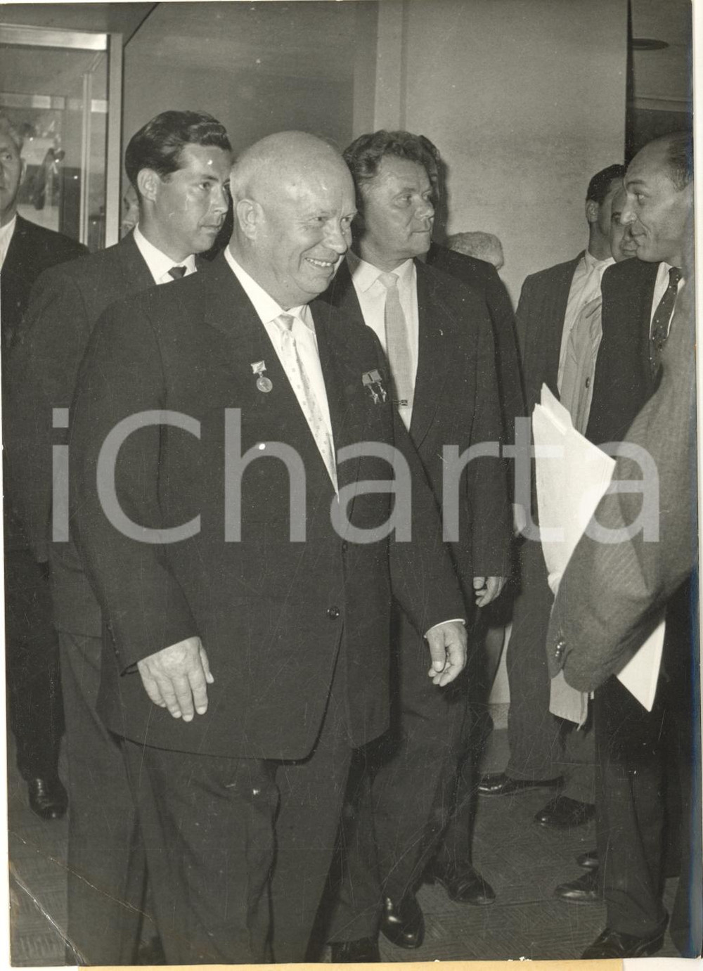 1960 NEW YORK Nikita KRUSCEV arriva all'Assemblea Generale ONU *Foto 13x18