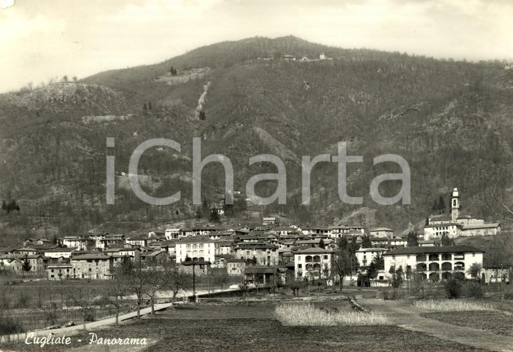 Cartolina originale da collezione 1957 CUGLIATE FABIASCO VA Panorama paese e dintorni Cartolina postale FG VG 1