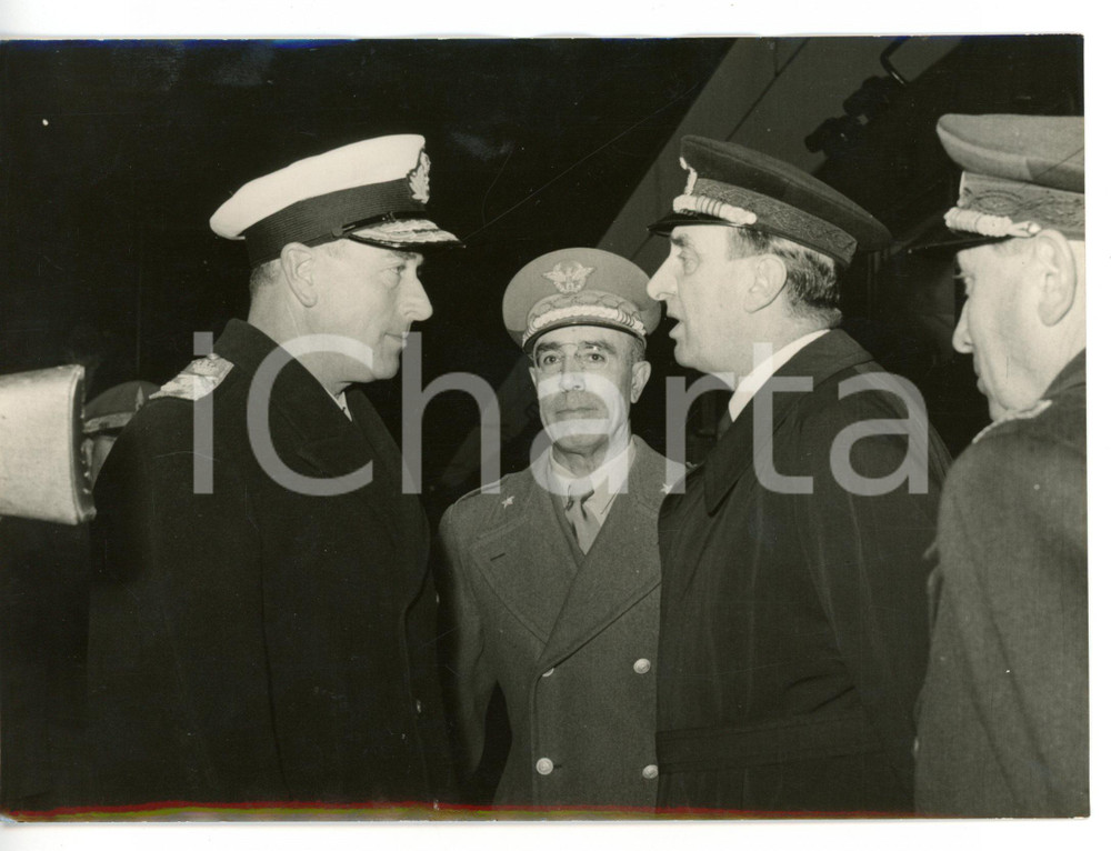 1953 ROMA Luigi Efisio MARRAS riceve Louis Francis MOUNTBATTEN comandante NATO