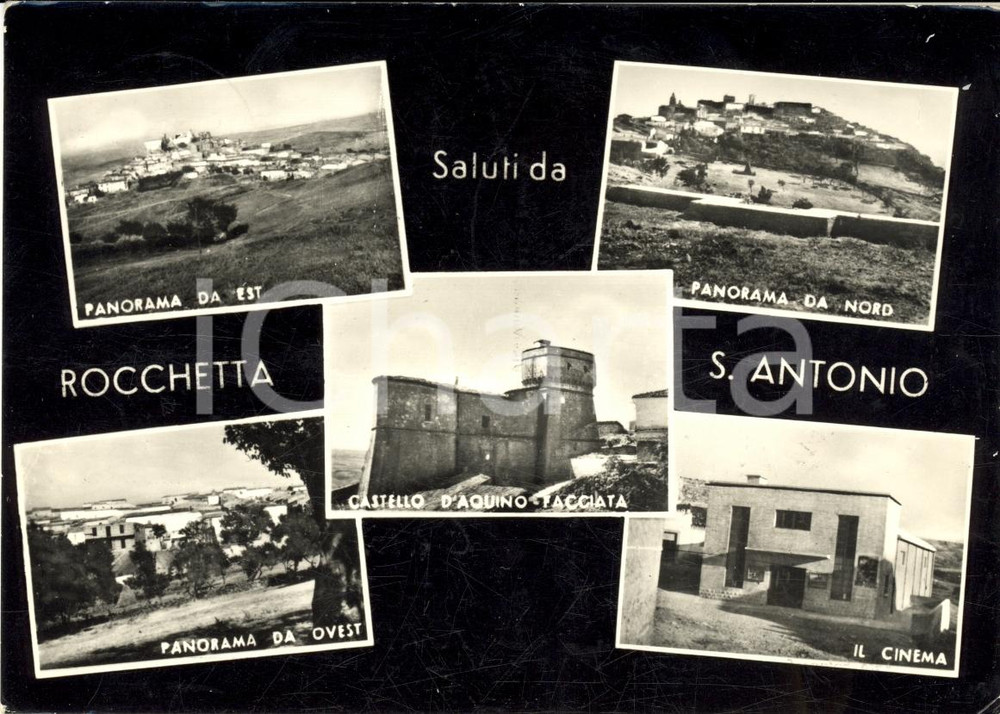 Cartolina originale da collezione 1965 ROCCHETTA SANT'ANTONIO (FG) Vedutine e cinema FG 1
