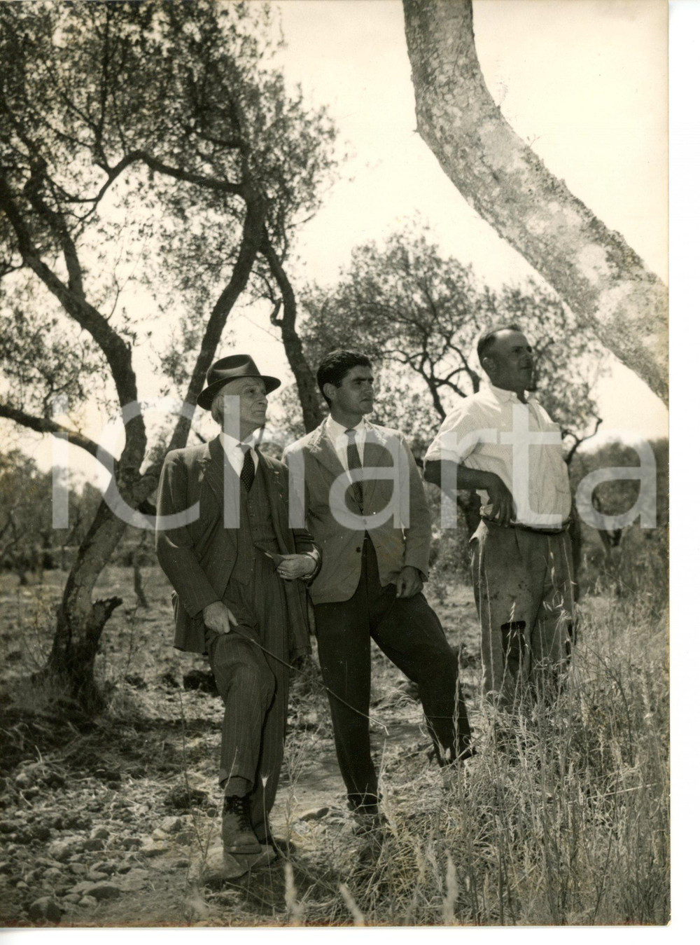 1955 SASSARI Antonio SEGNI visita la sua tenuta - Fotografia 13x18 cm