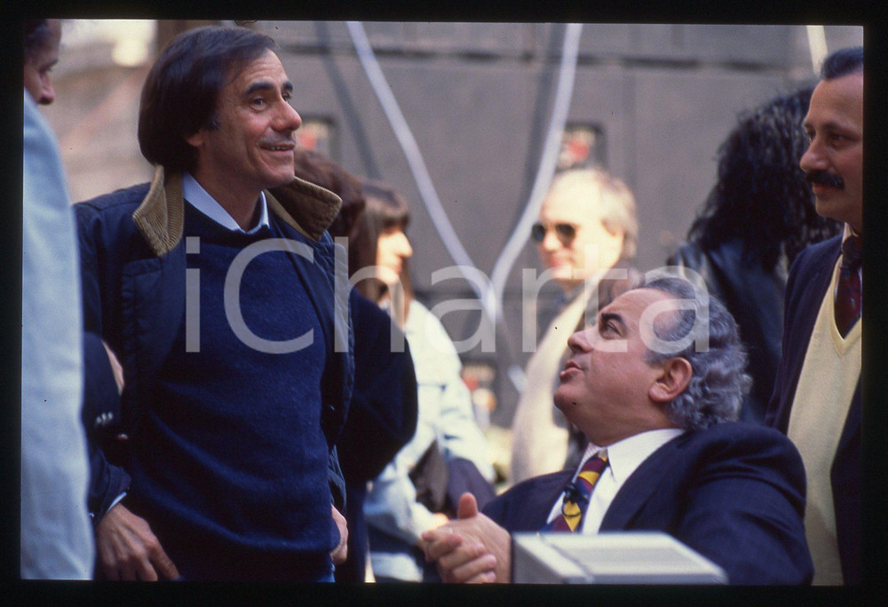 35mm vintage slide* 1990 FESTIVALBAR Roberto VECCHIONI e Vittorio SALVETTI (2)